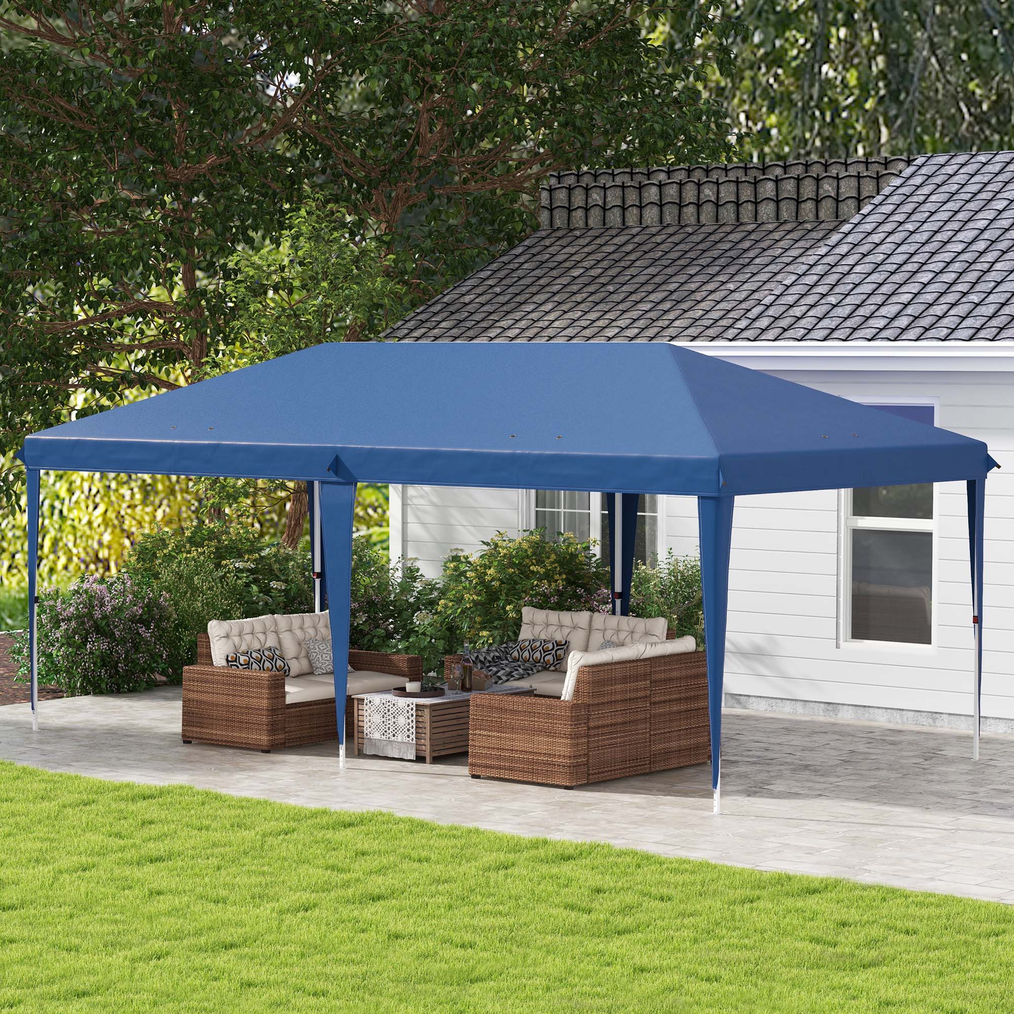 Tenda dobrável Outsunny azul