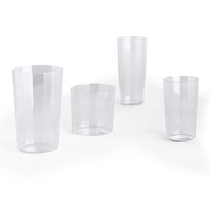 HAY - Angle Glas, breit, klar (4er-Set)
