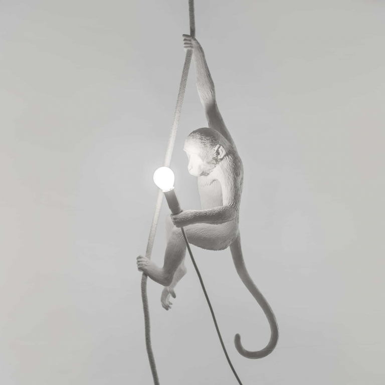 Seletti Monkey Ceiling Outdoor hanglamp zwart