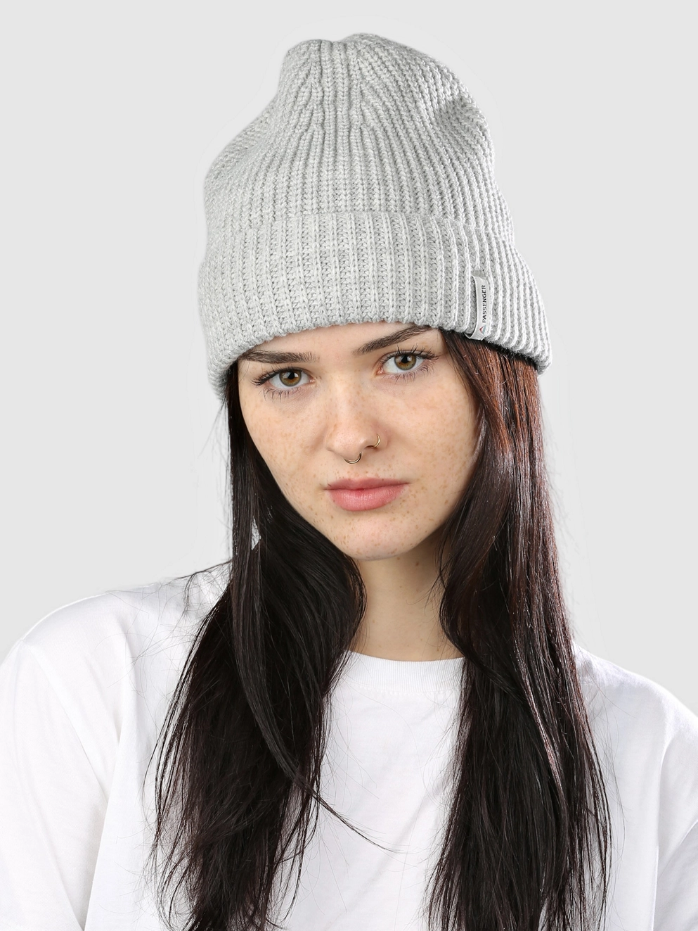 Passenger Compass Beanie light grey marl