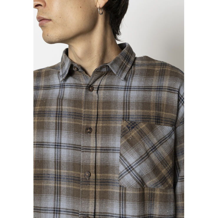 Fat Moose Forest flannel shirt Dark khaki check