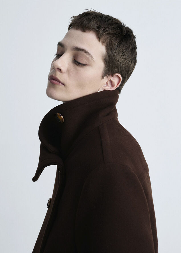 MANGO COAT. -- GONNA2 Dark brown