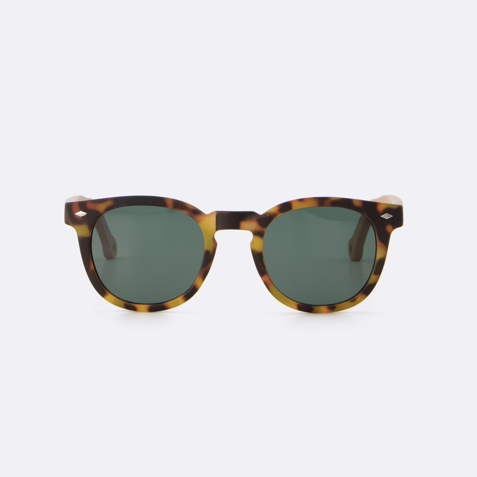 Lunette de soleil marron plastique recyclé et bambou organique - modèle sunglass
