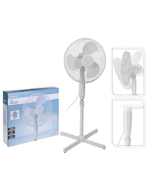 Homestyle Ventilator Staand Model - Statiefventilator - Ø40 cm Wit