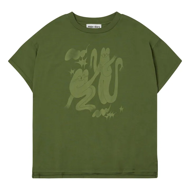 Main Story T-shirt Oversize Grenouille | Vert