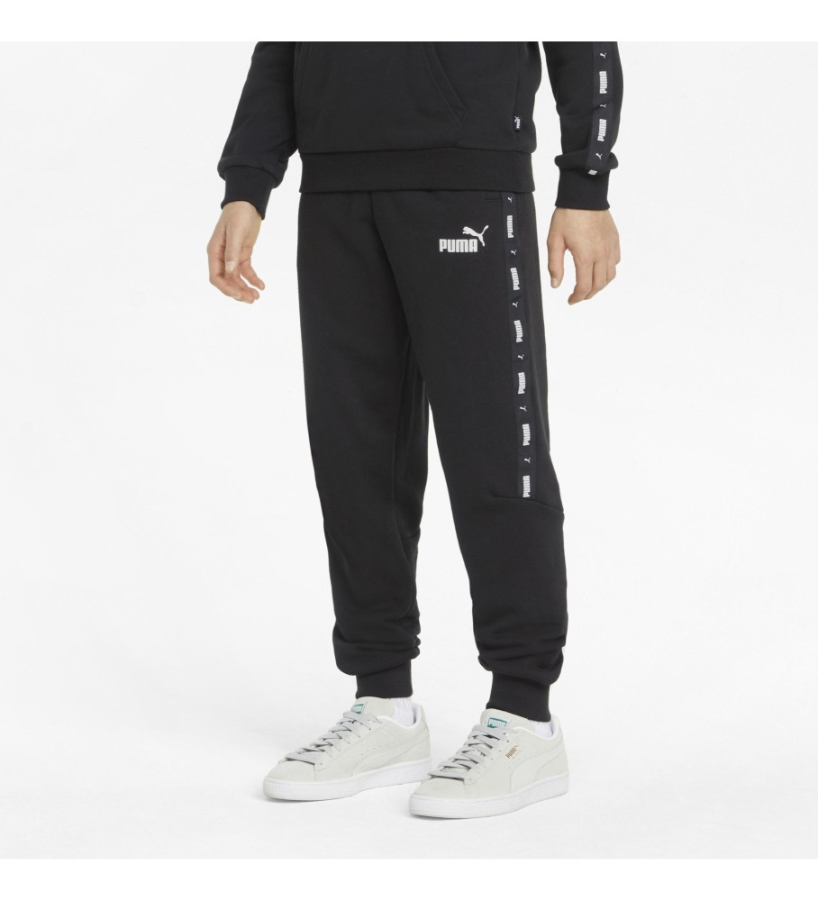Calça juvenil Puma Essential Tape, preta