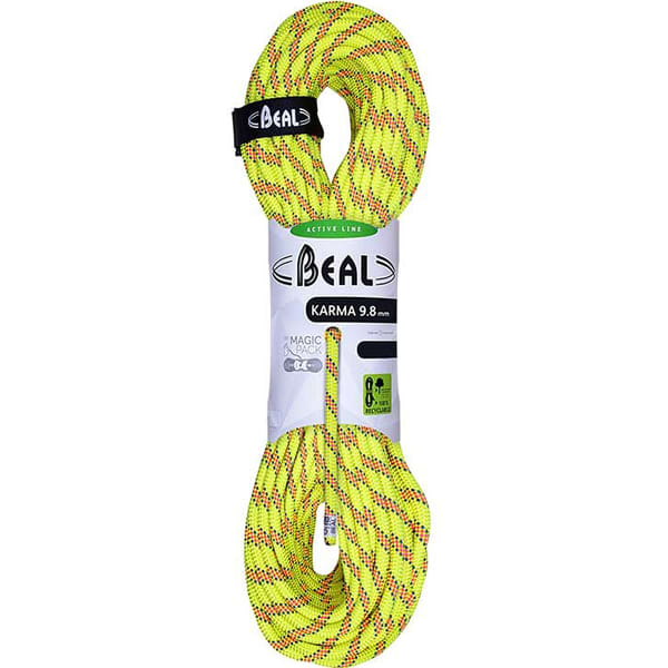 Corde alpinisme BEAL KARMA 9.8MM x 60M YELLOW