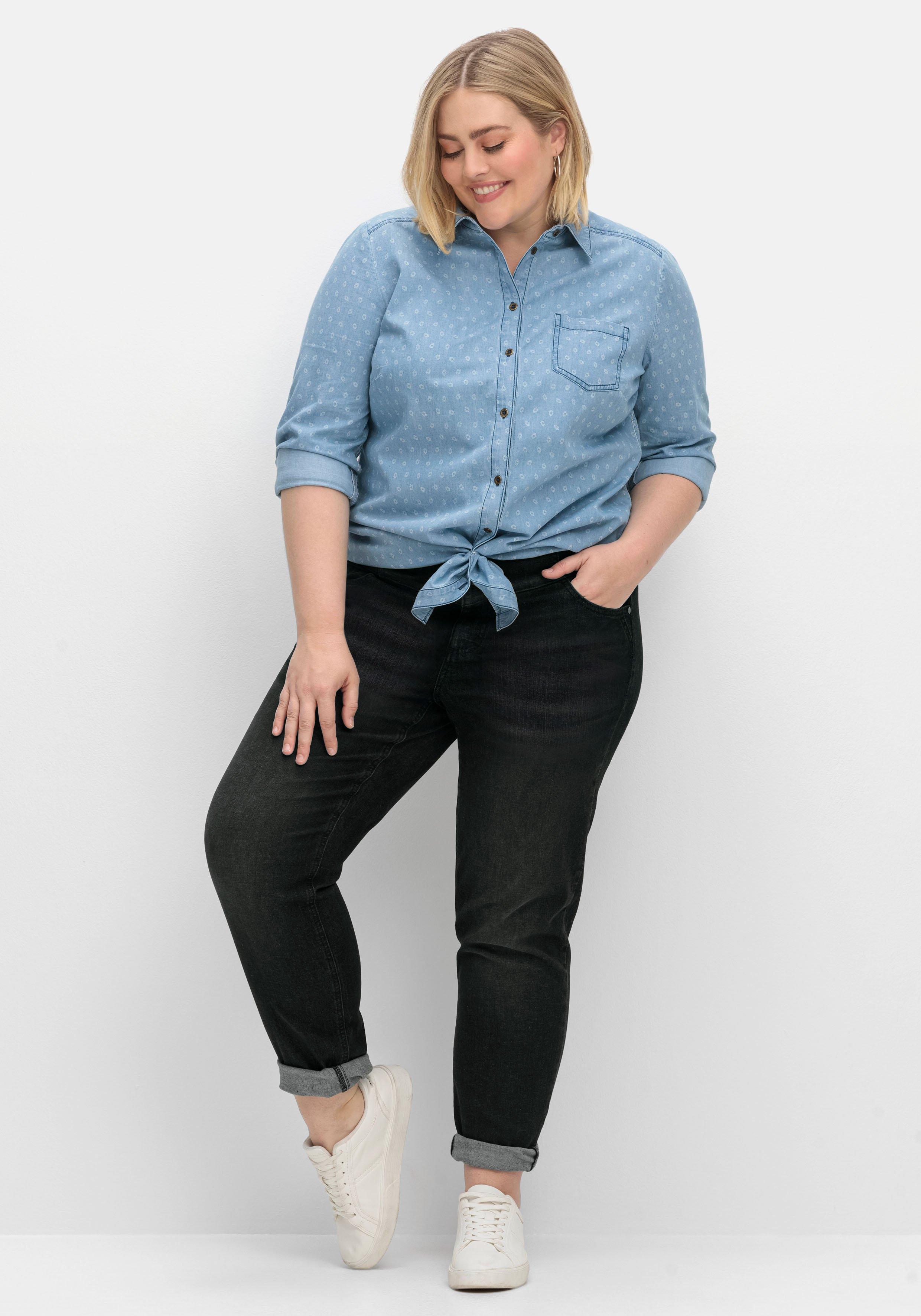 Schmale High-Waist-Jeans in Curvy-Schnitt ANNE