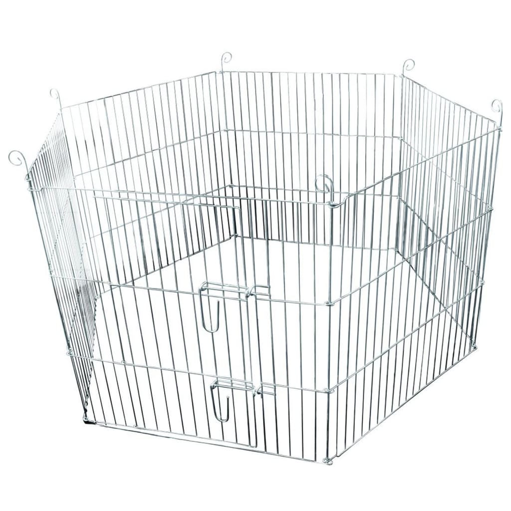 Aire de jeu pour lapins 6 pcs 120x60 cm argenté
