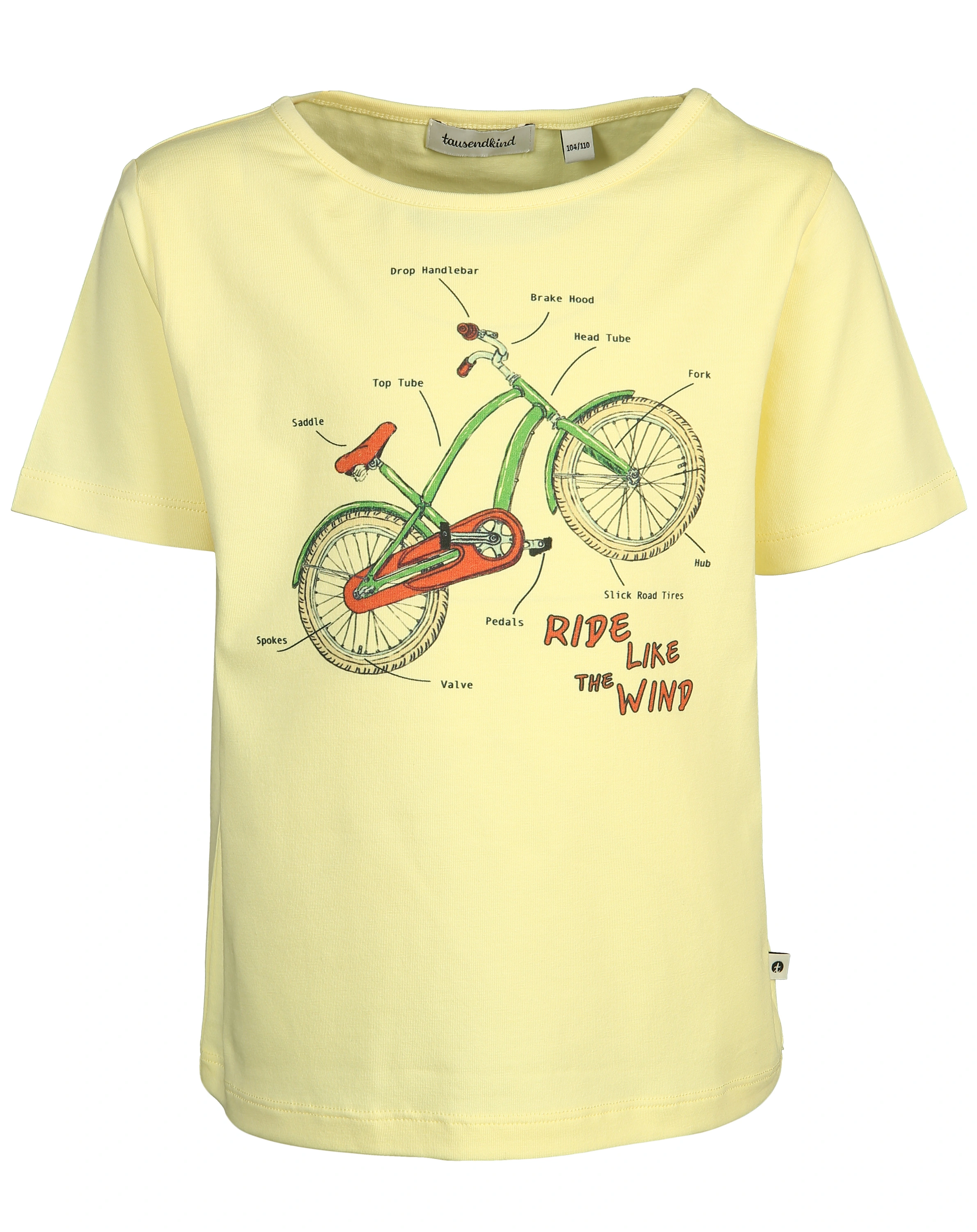 T-Shirt MOUNTAINBIKE in gelb