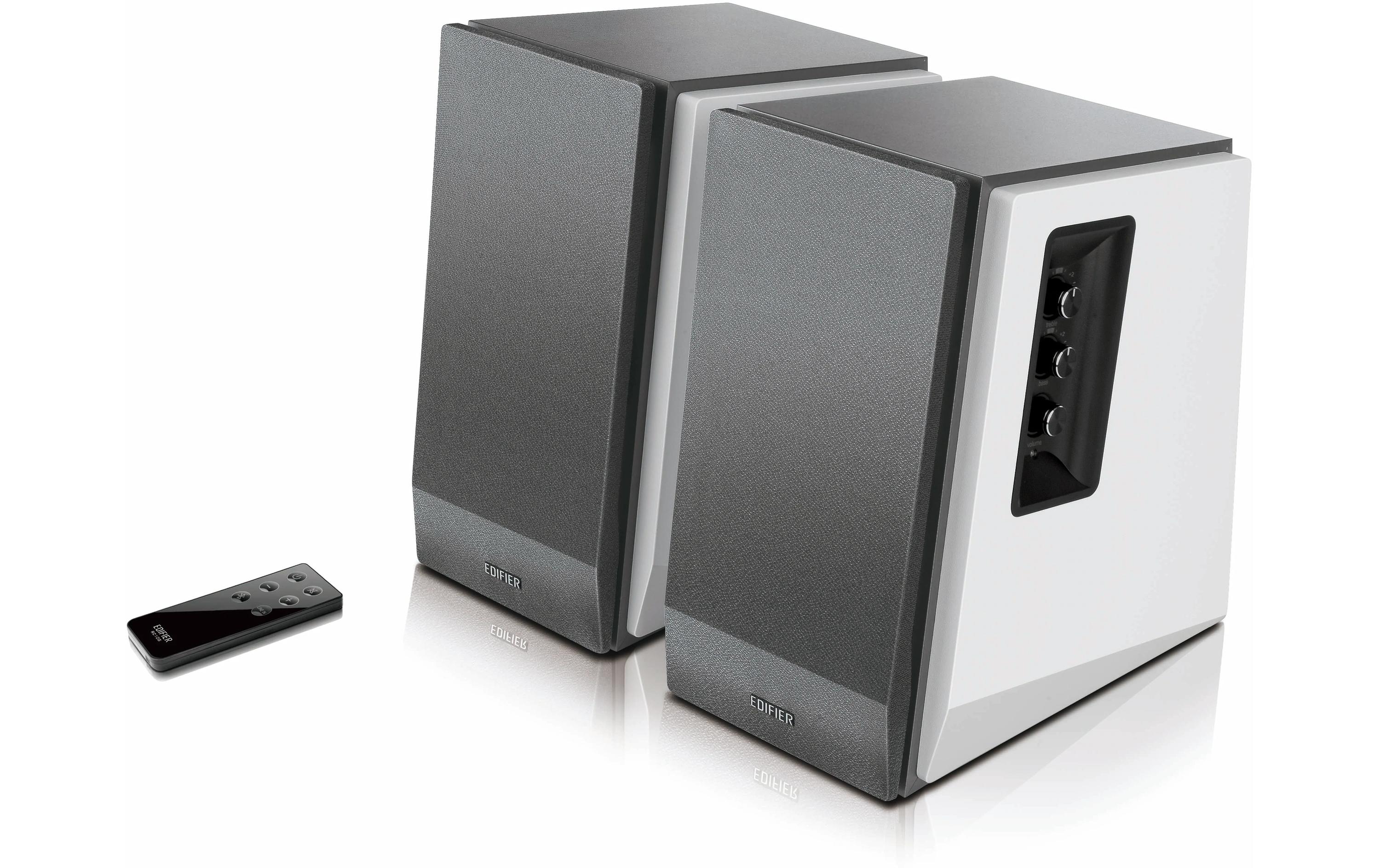 Regallautsprecher Paar R1700BT Silber, Weiss<br>Leistungsstarke aktive 2.0 Regallautsprecher mit Bluetooth