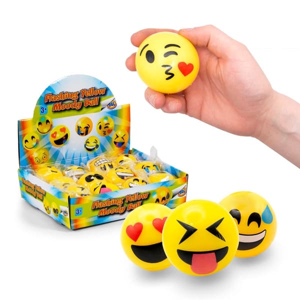 Blinkende Sprettball Smiley - 5.5 cm