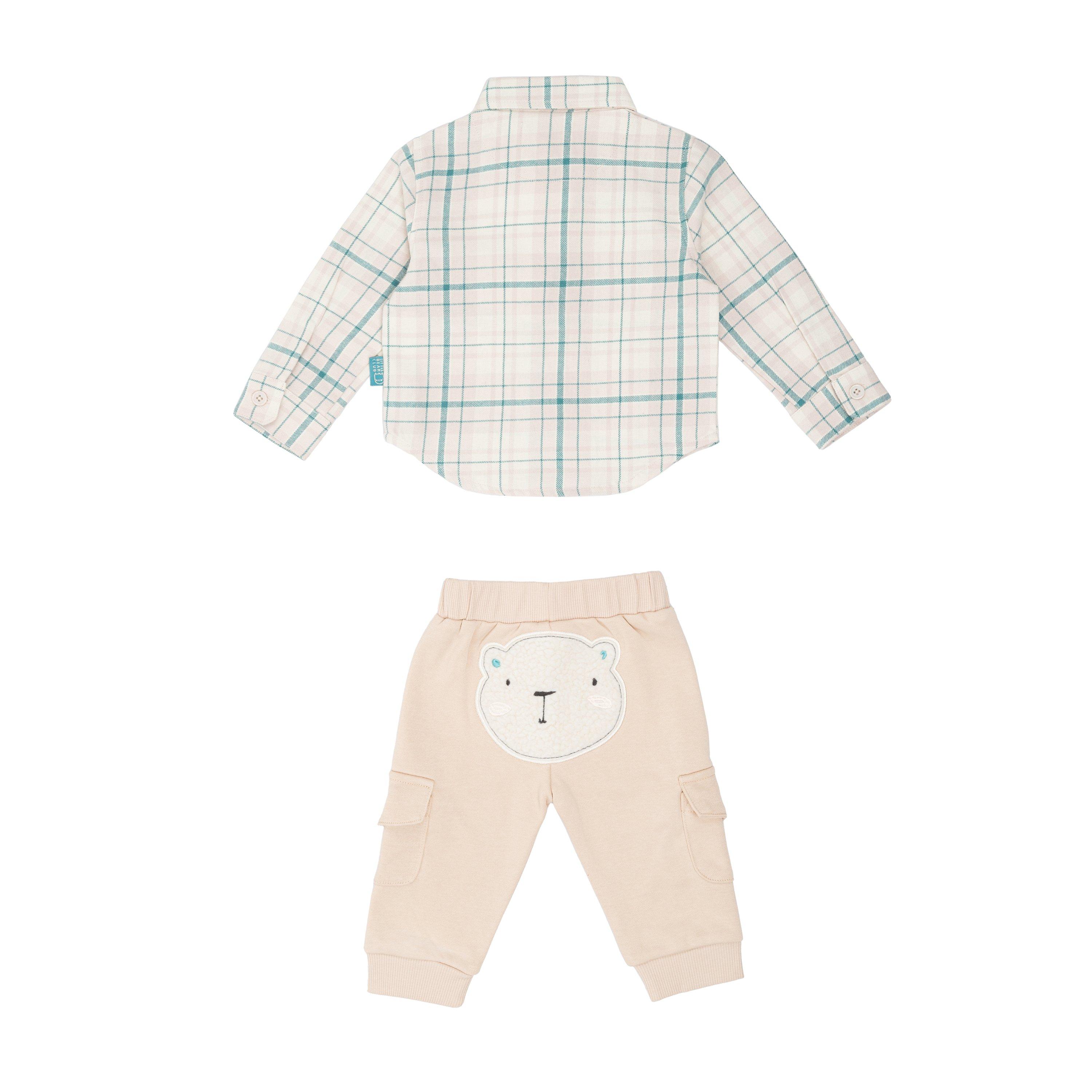 Hello World HelloW Bear Borg Top and Trousers Set Babies