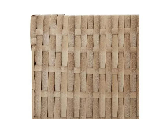 Cloison de séparation 6 panneaux beige résine tressée