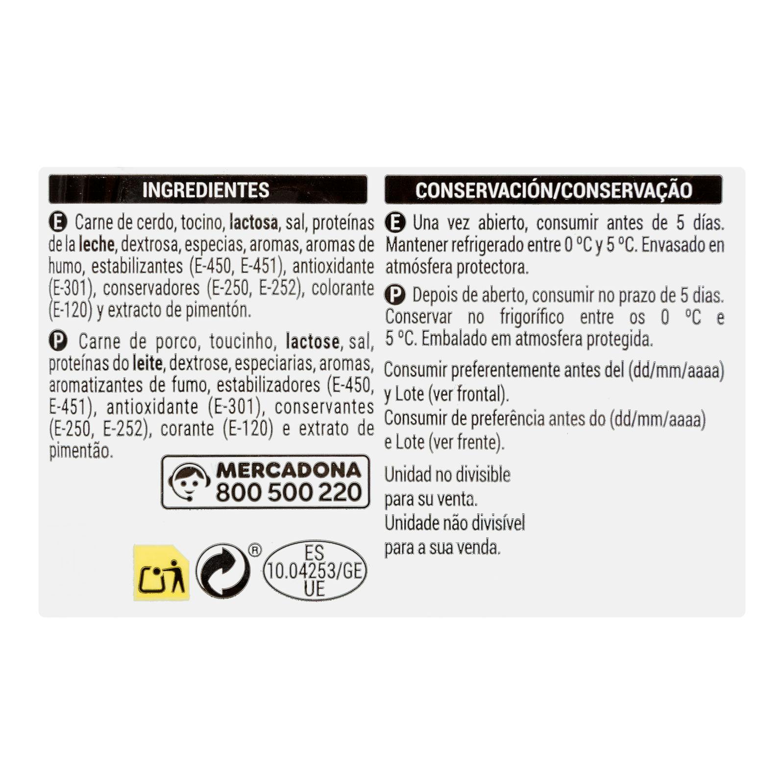 tranches de salami extra Hacendado