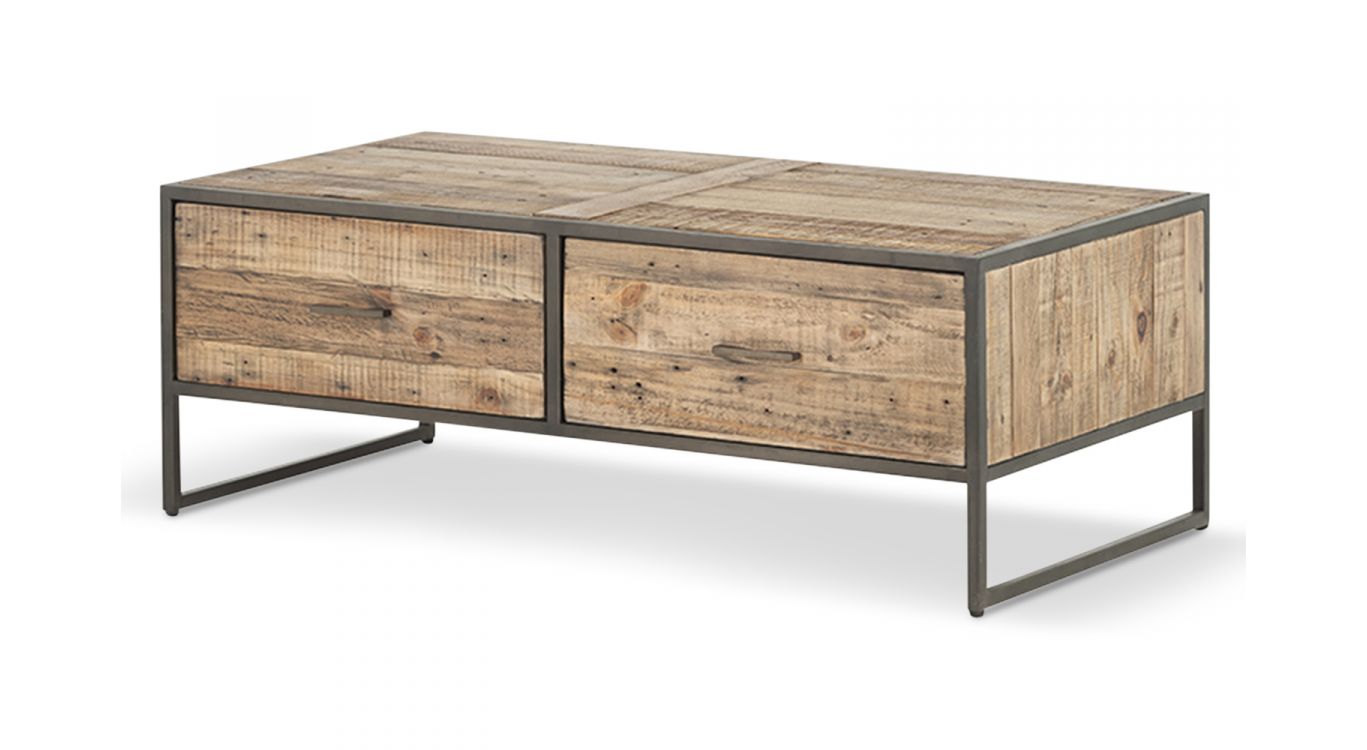Table basse bois marron 120x60x42.5cm