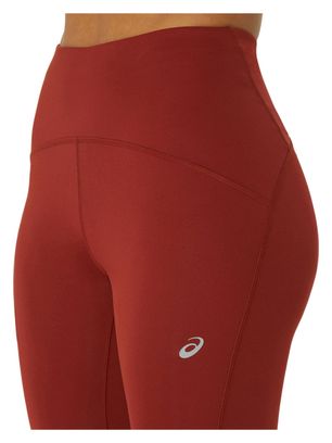 Collant Long Asics Road High Waist Tight Rouge Femme