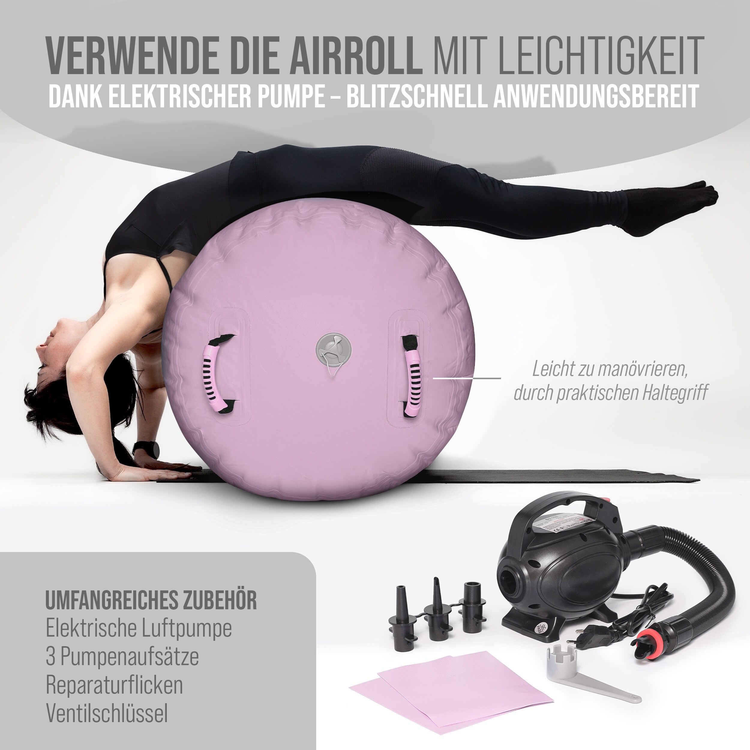 Apollo Air Tracking Rolle für Yoga, Pilates und Gymnastik Air Roll Pro