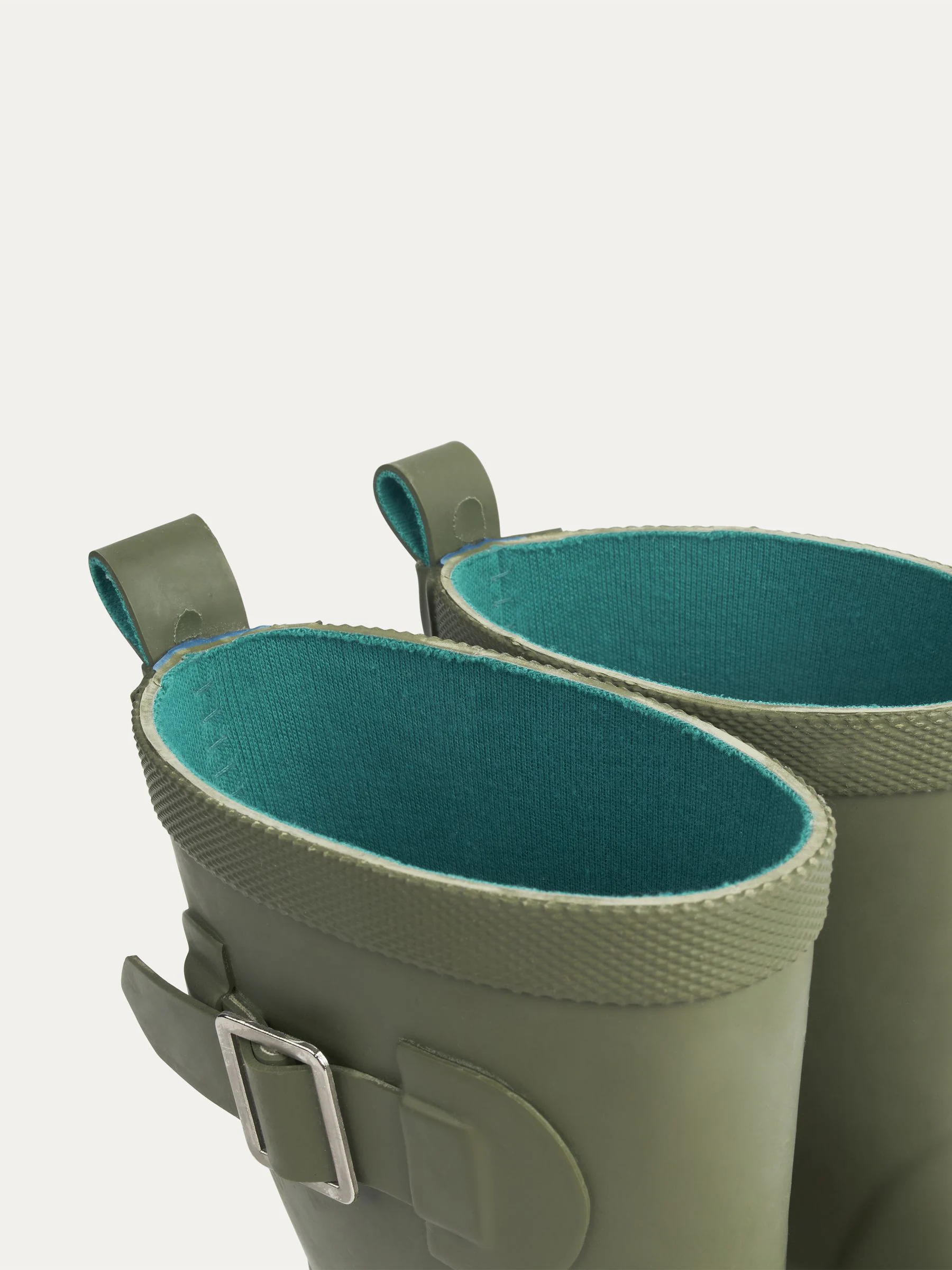 Groen - KIDLY By MORI regenlaarzen met katoenen voering