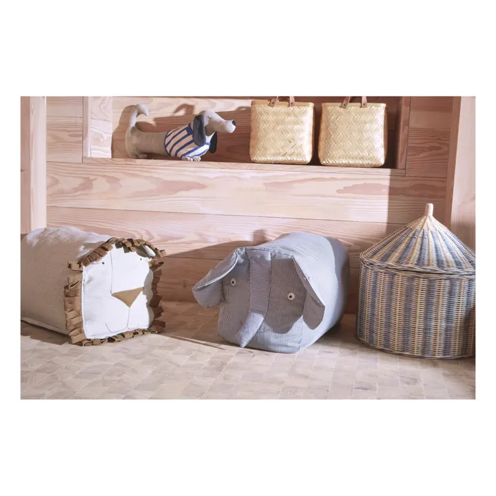 Oyoy Mini Panier de rangement Cirque en rotin - Set de 2 | Bleu