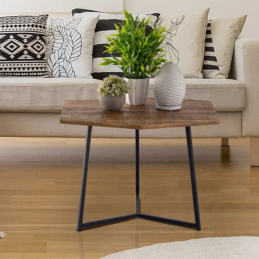 Svj table basse salontafel - 48x56x40 cm - métal - noir