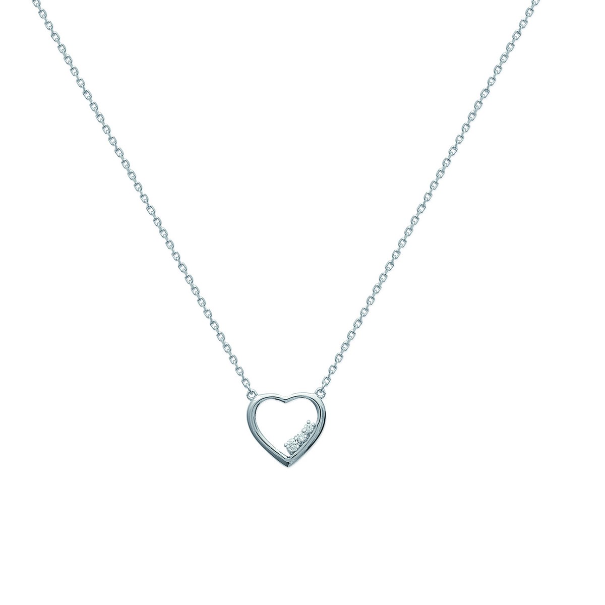 Collier Brillaxis coeur empierré