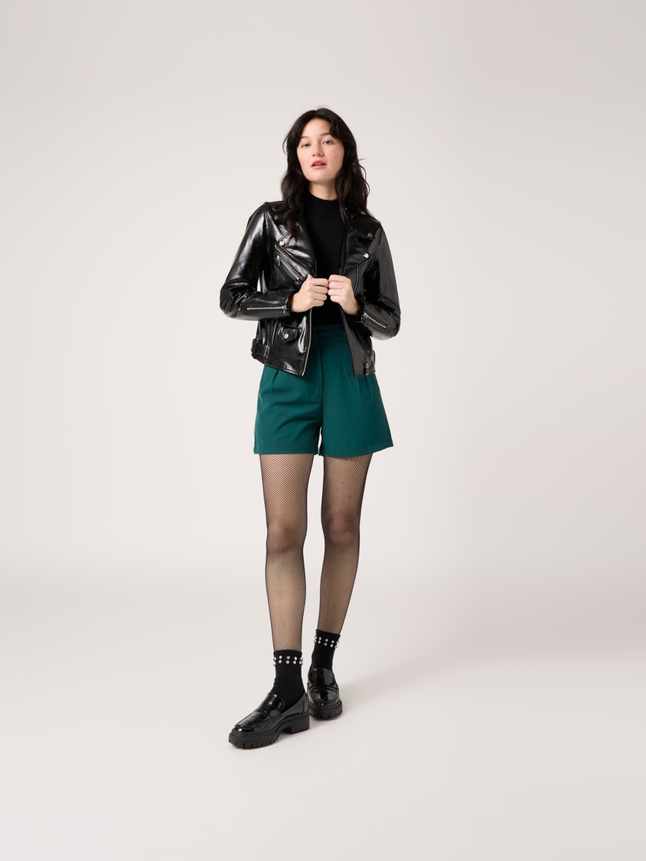 Veste en cuir vernis