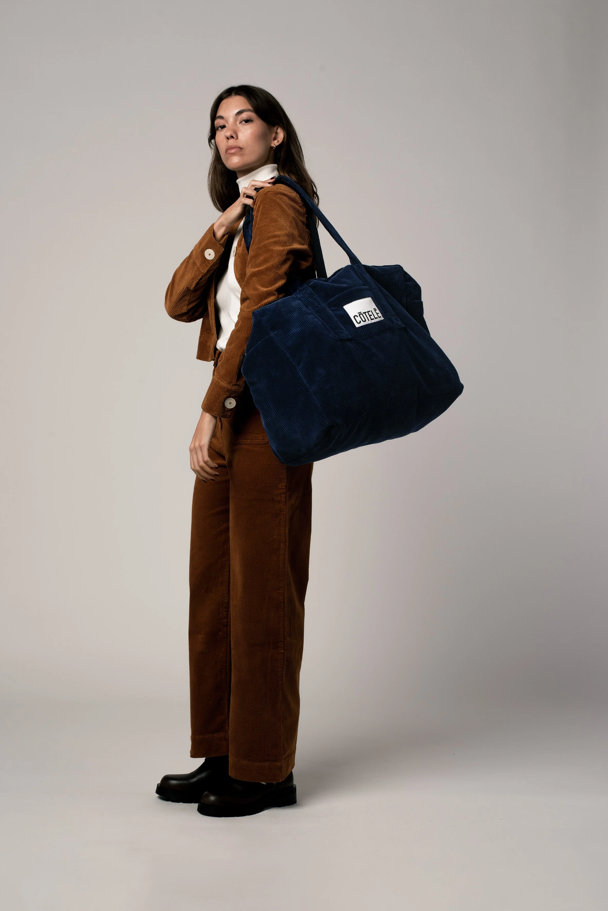 BONNY - Sac week-end bonny en velours | Bleu