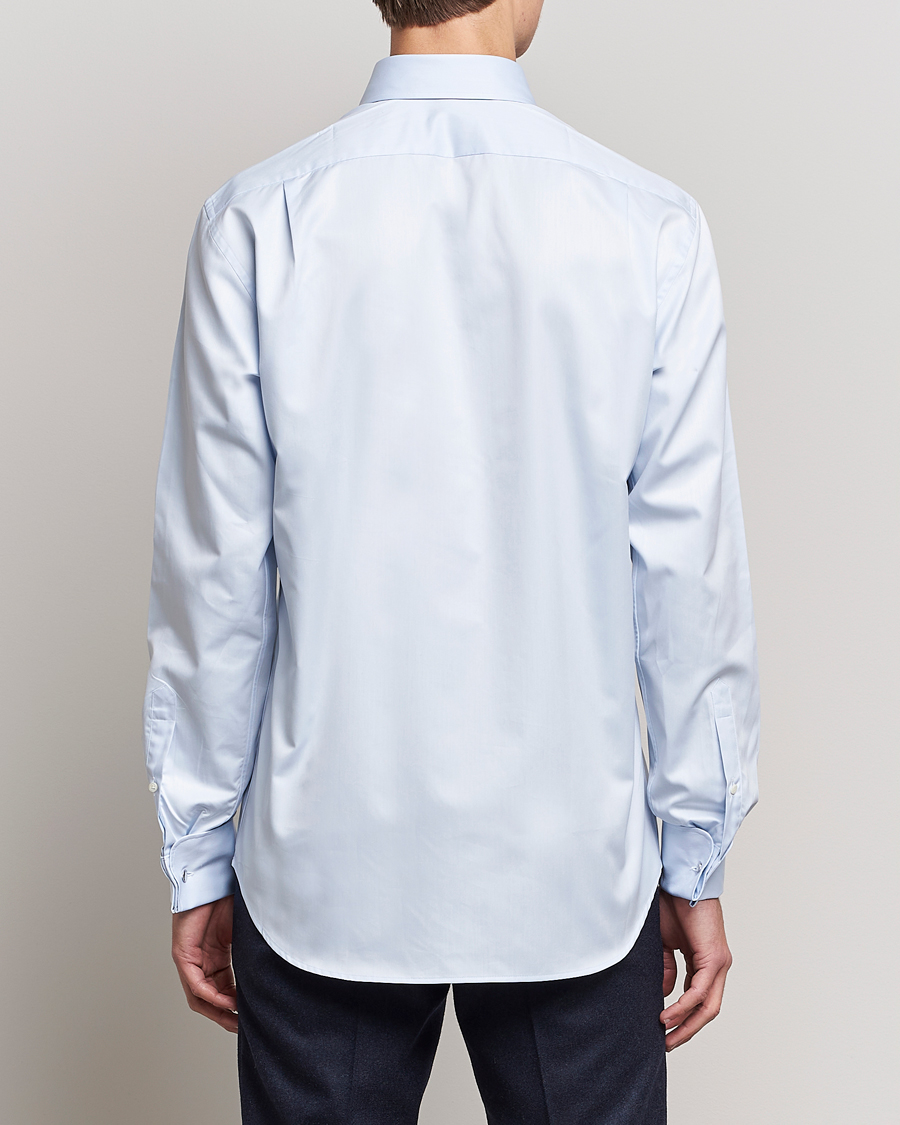 Stenströms Fitted Body Shirt Double Cuff Blue