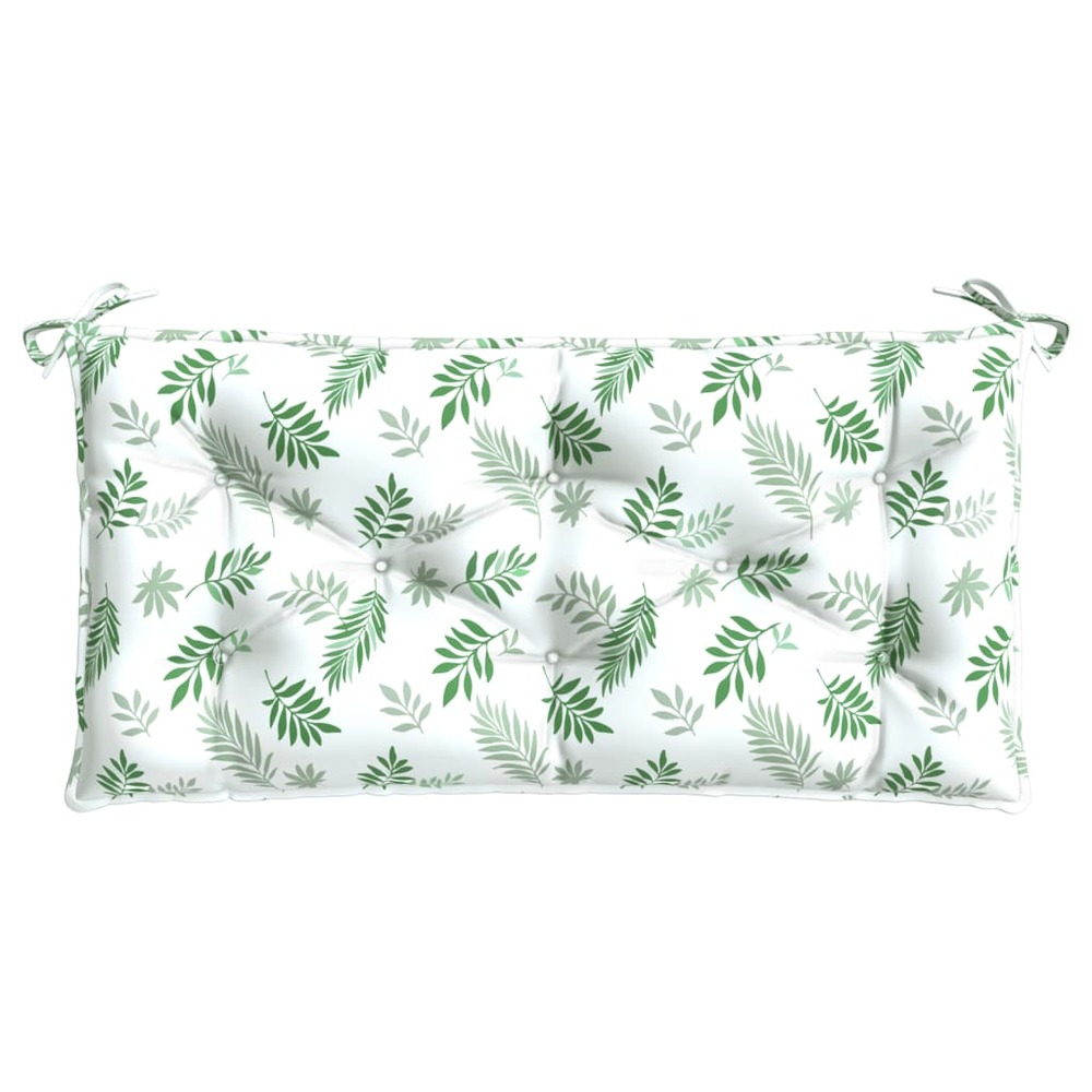 Coussins de banc de jardin lot de 2 motif de feuilles tissu