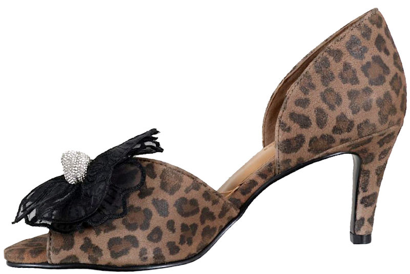 COPENHAGEN SHOES CATLEEN STILET I OLIERET SKIND MED LEOPARDPRINT