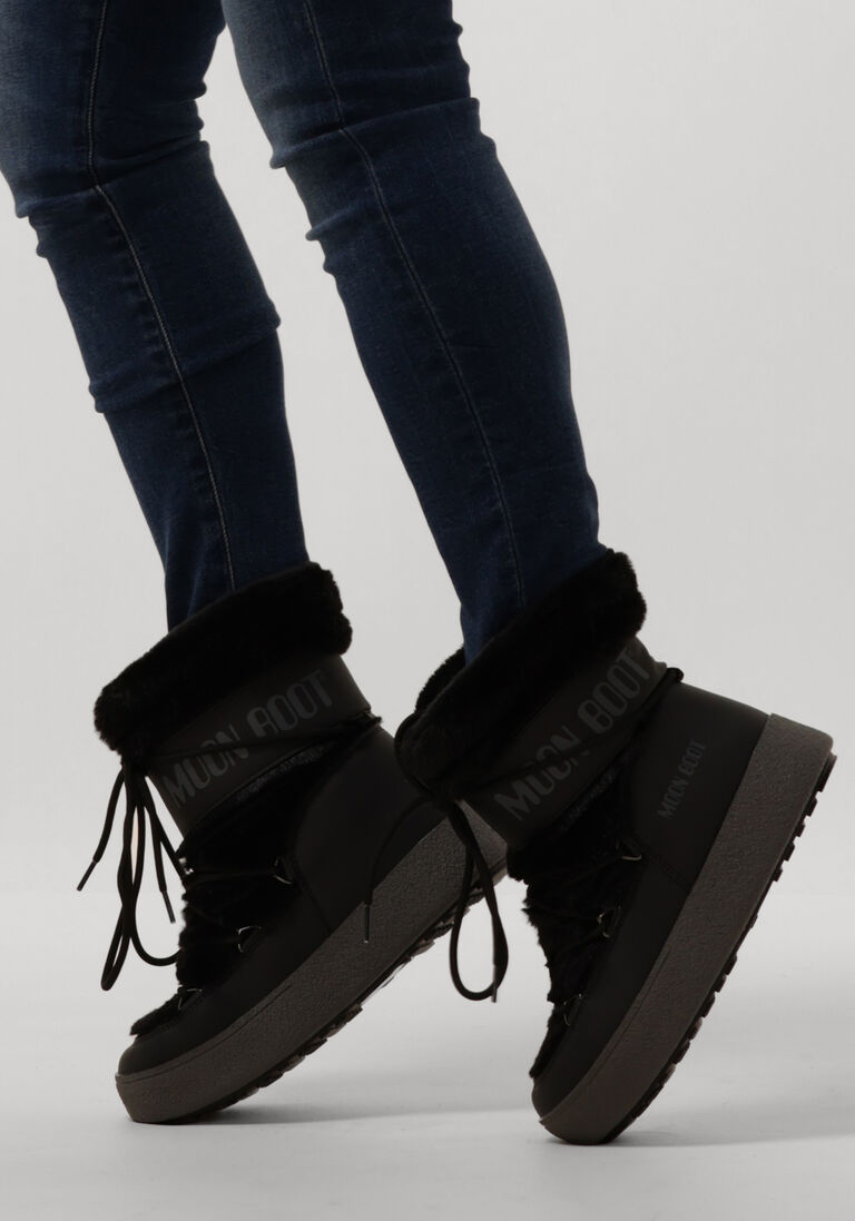 MOON BOOT zwarte moon boot  ltrack faux fur