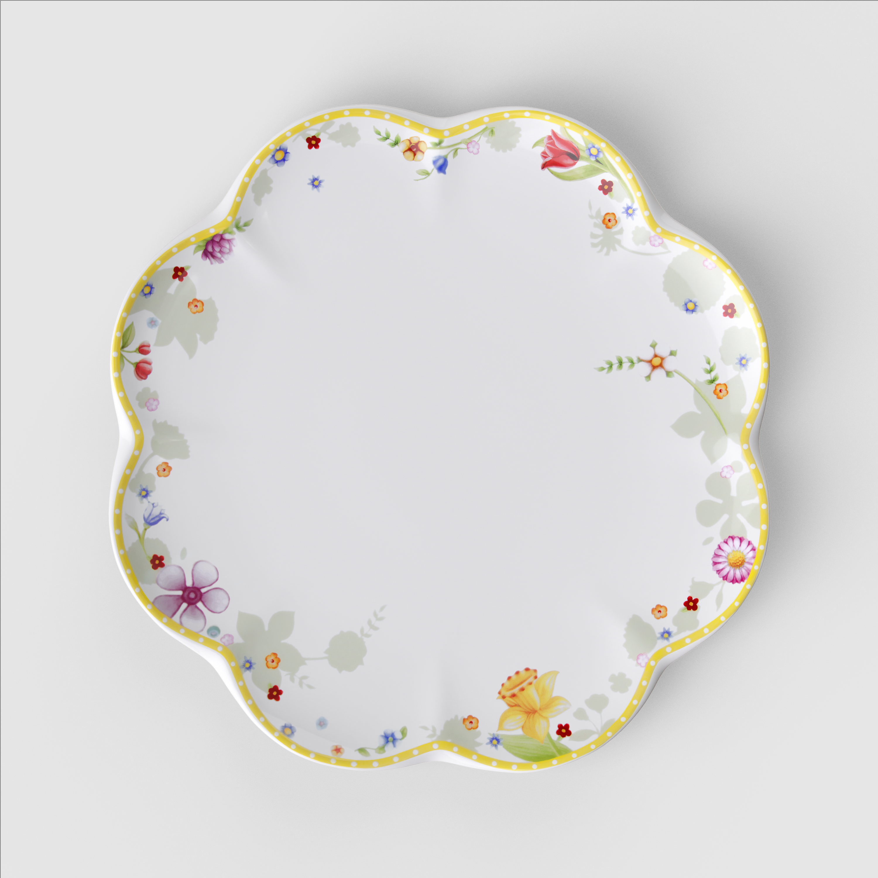 Spring Awakening Dinner plate Yellow, 10.7'', Premium Porcelain
