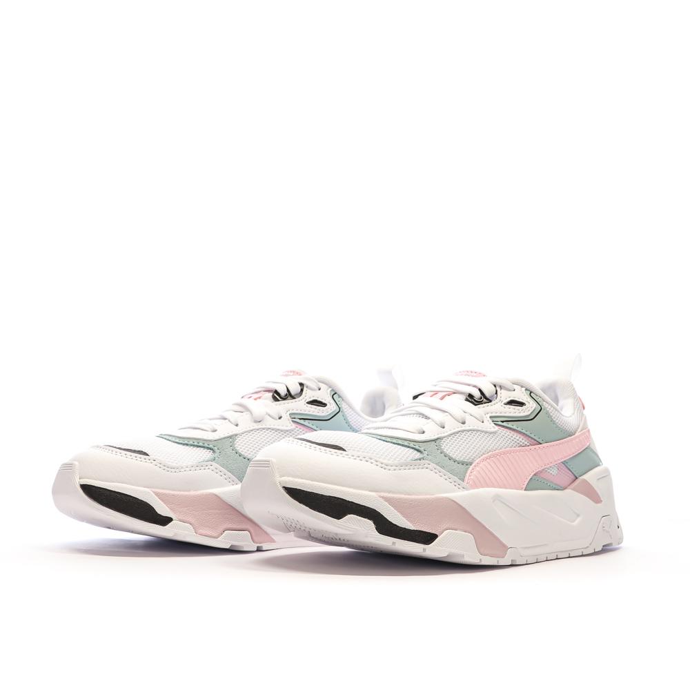 Puma Baskets Blanc/Rose/Vert Homme Puma Trinity