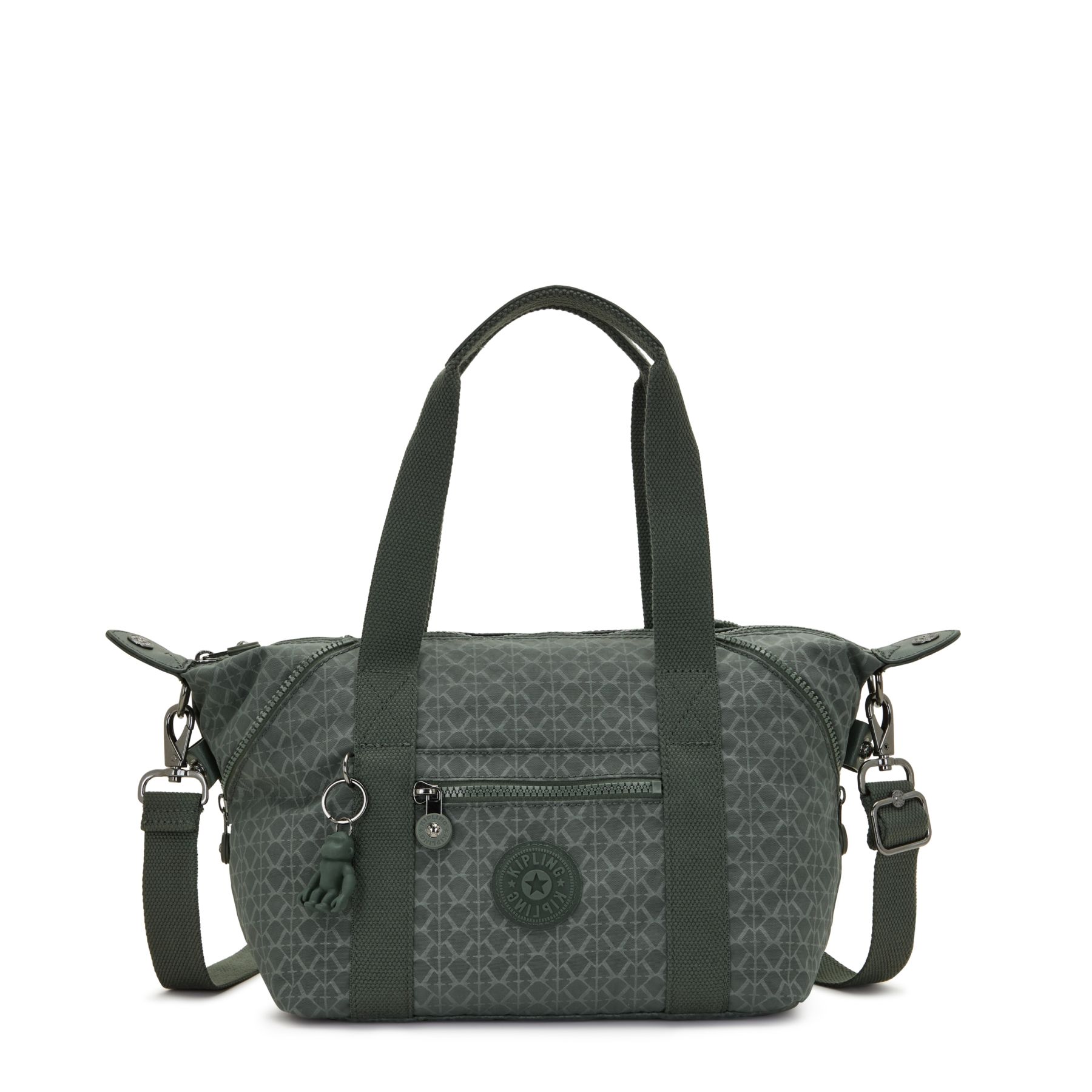 ART MINI Mini Fourre-Tout De Voyage Avec Bandoulière Détachable - Sign Green Embosse