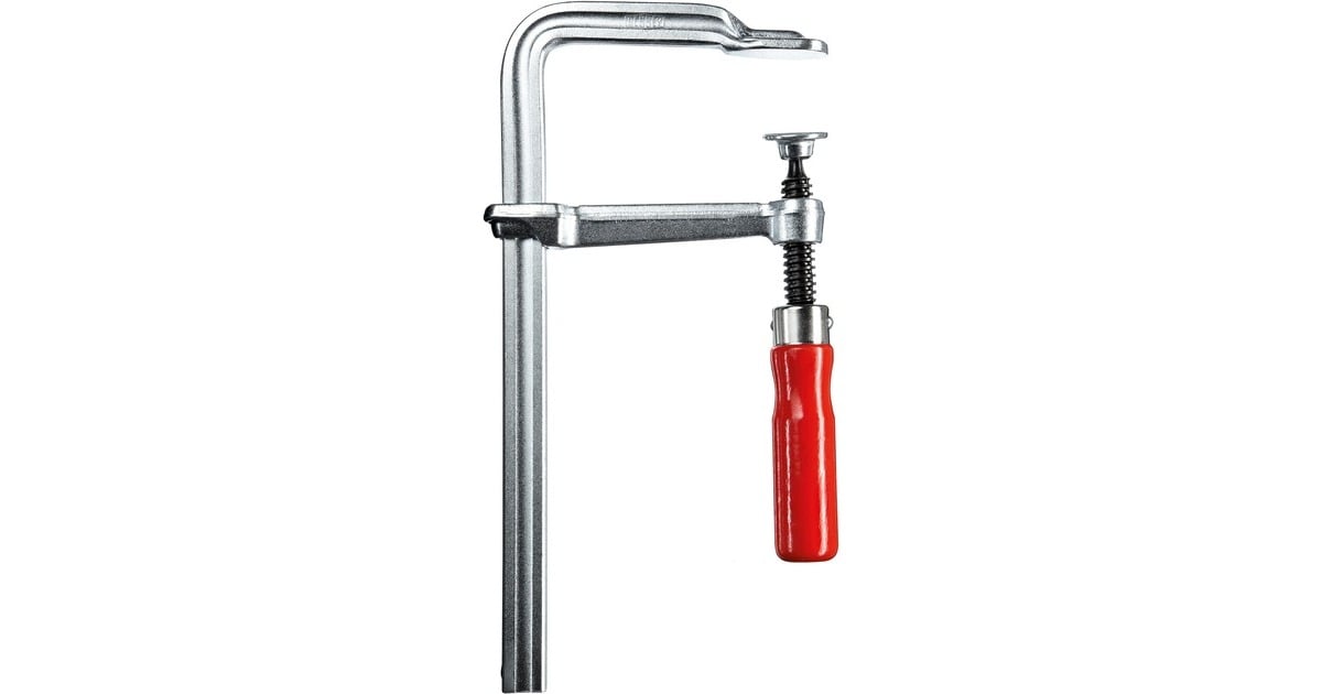 BESSEYGeheel stalen lijmtang classiX GS20 met houten handgreep lijmklem  (Zilver/rood)
