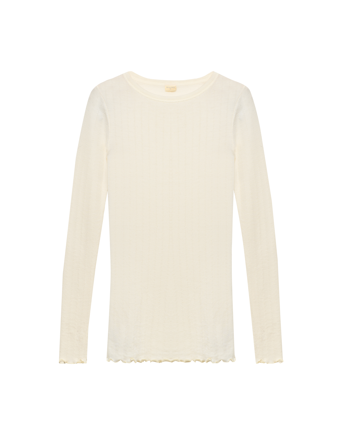 Pointelle shirt van merinowol/zijde voor dames