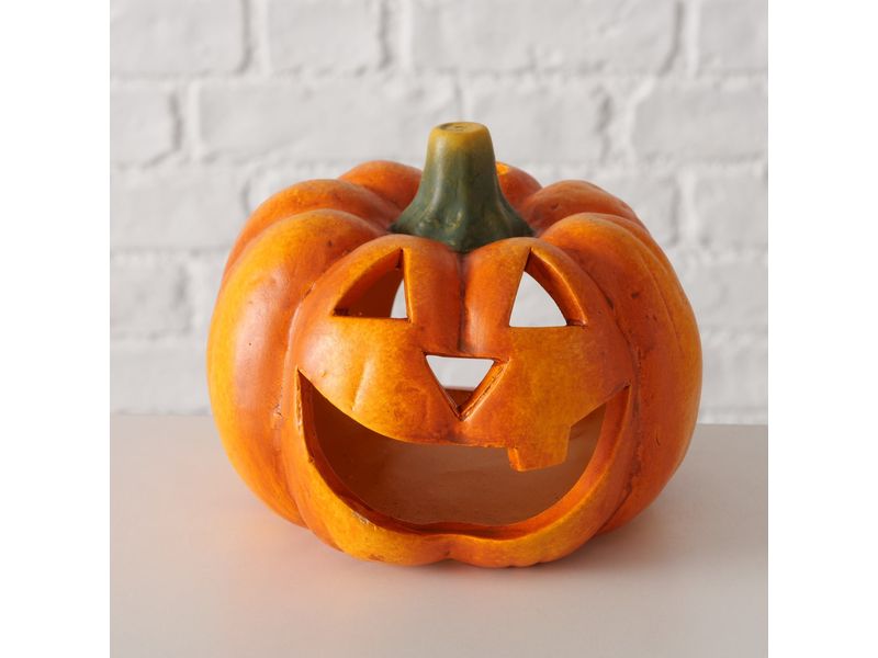 Boltze Teelichthalter Zucca Keramik, 10 x 13.5 cm Thematisch dekorativer Kerzenleuchter
