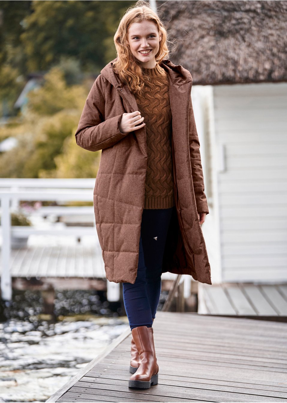 Manteau matelassé, forme en O