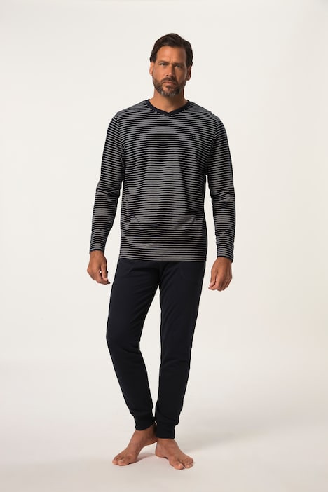 Schlafanzug, Homewear, Langarmshirt, lange Hose