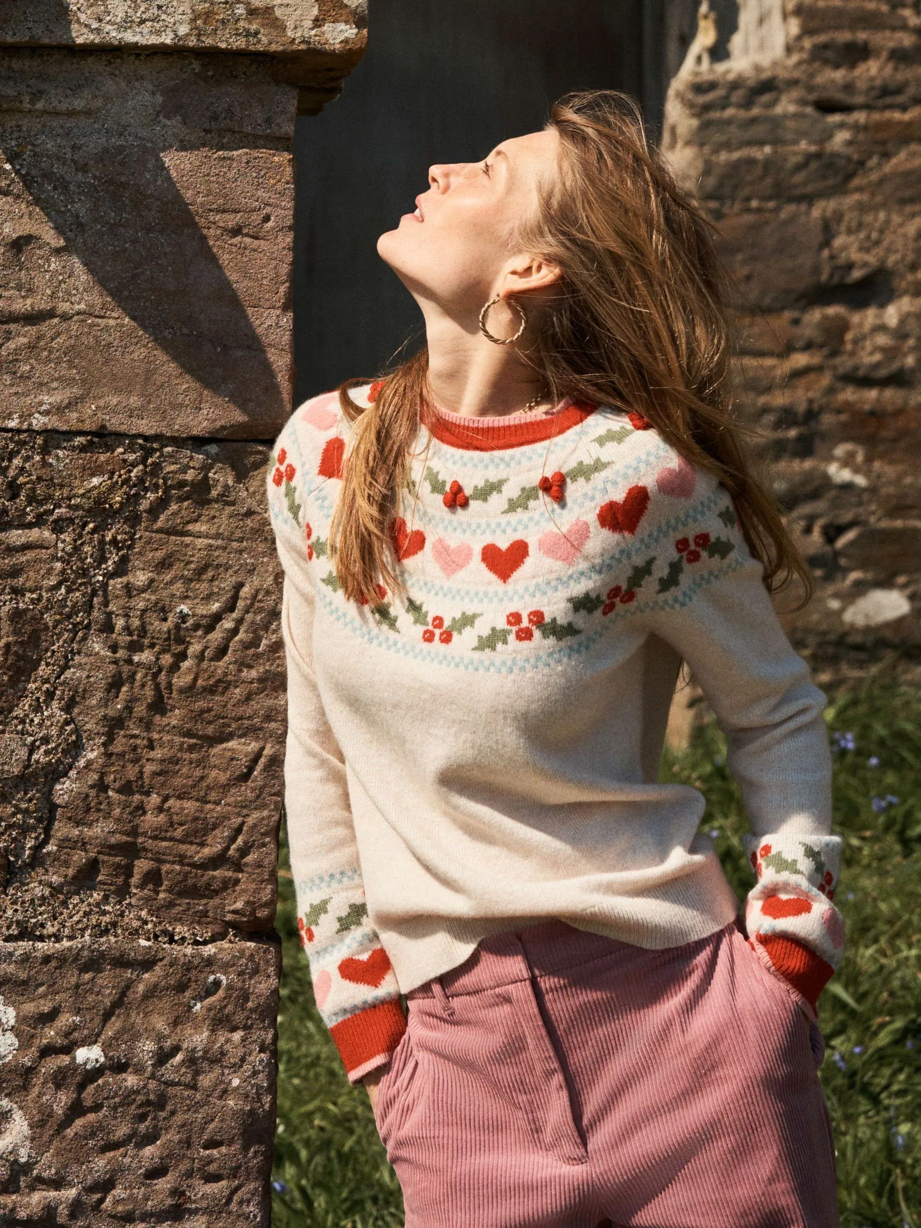 Boden Edie Fair Isle-kersttrui
