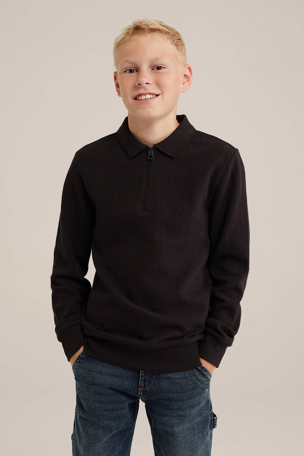 WE Fashion sweater zwart