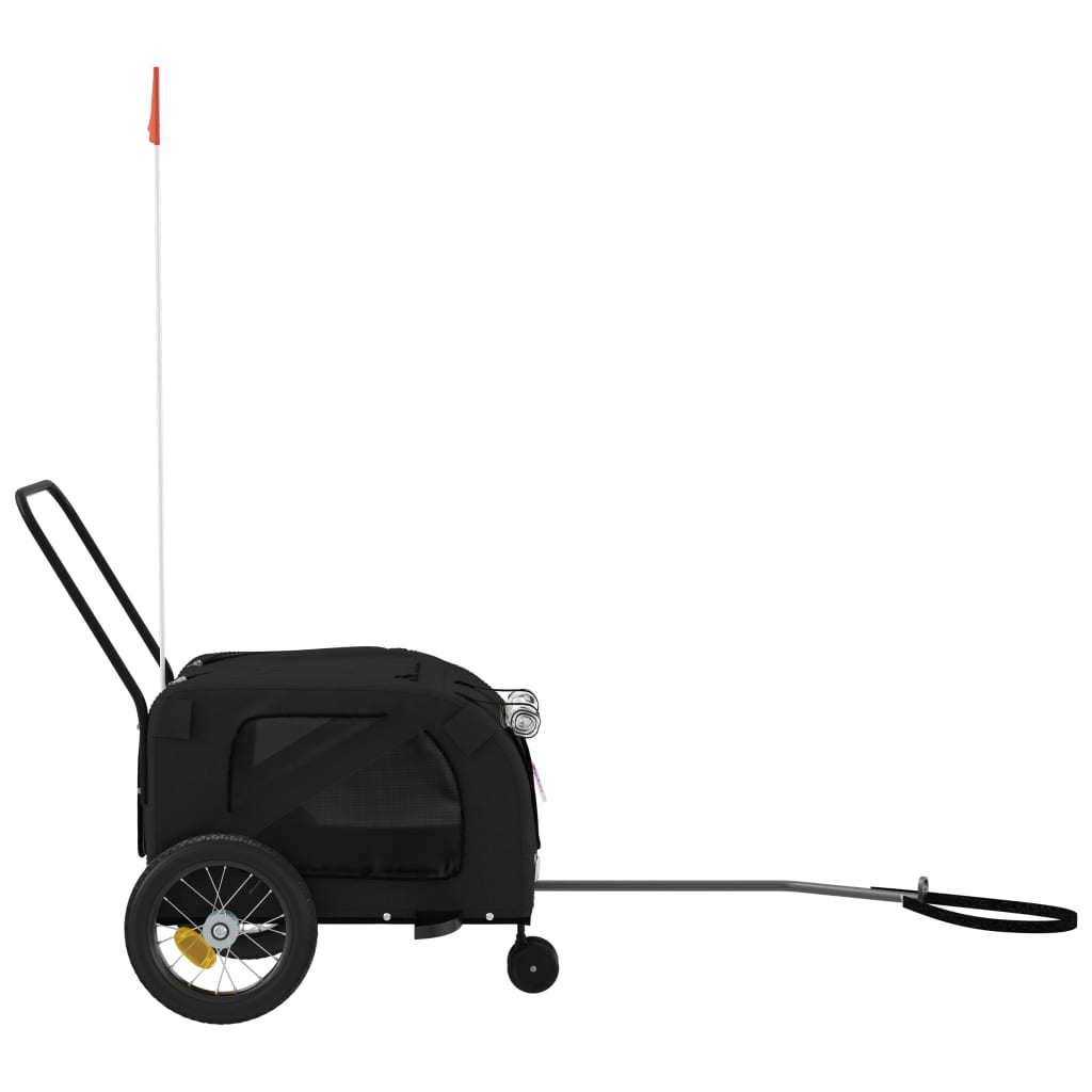Remorque de vélo pour animaux de compagnie noir