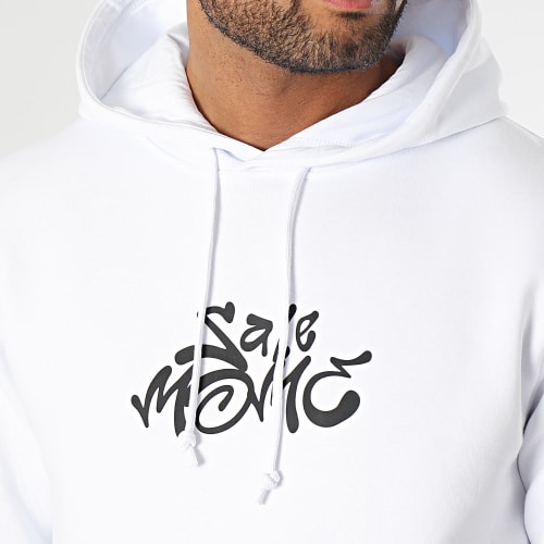 Sweat Capuche Gorille Graffiti Head Blanc