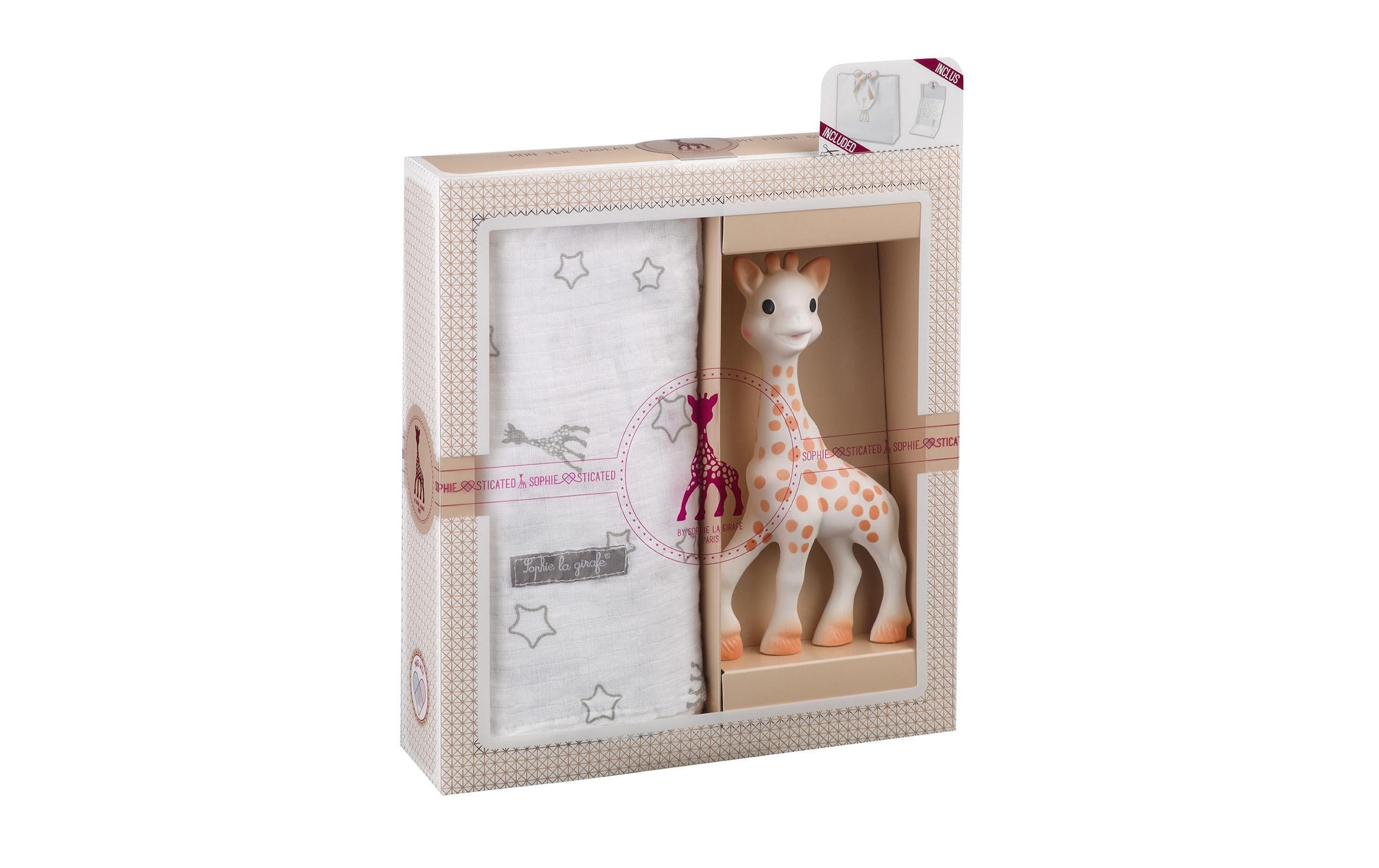 SOPHIE LA GIRAFE Greifspielzeug »Geschenkset Spielfigur und Mulltuch«