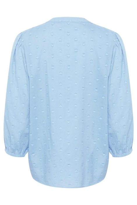Kaffe blauwe dames blouse