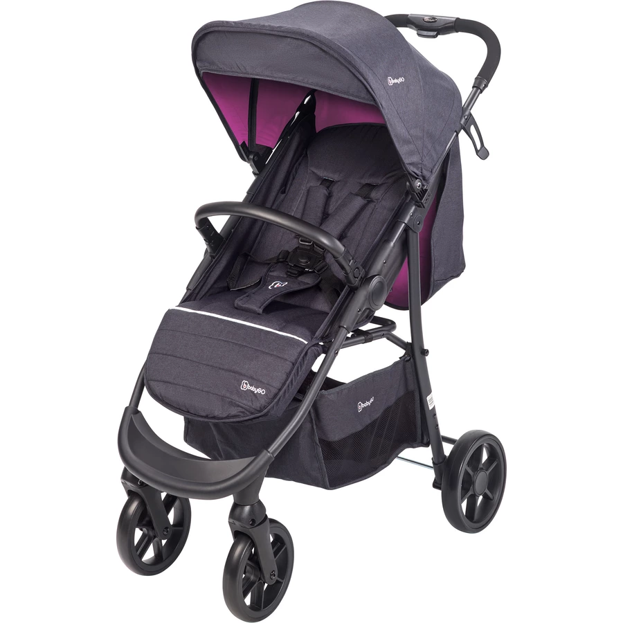 babyGO Kombikinderwagen 3 in 1 Rose