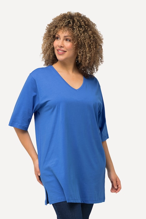 T-Shirt, V-Ausschnitt, Relaxed, Halbarm