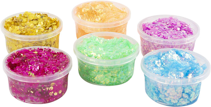 Creativ Company Glitter Clay, 6x20ml.