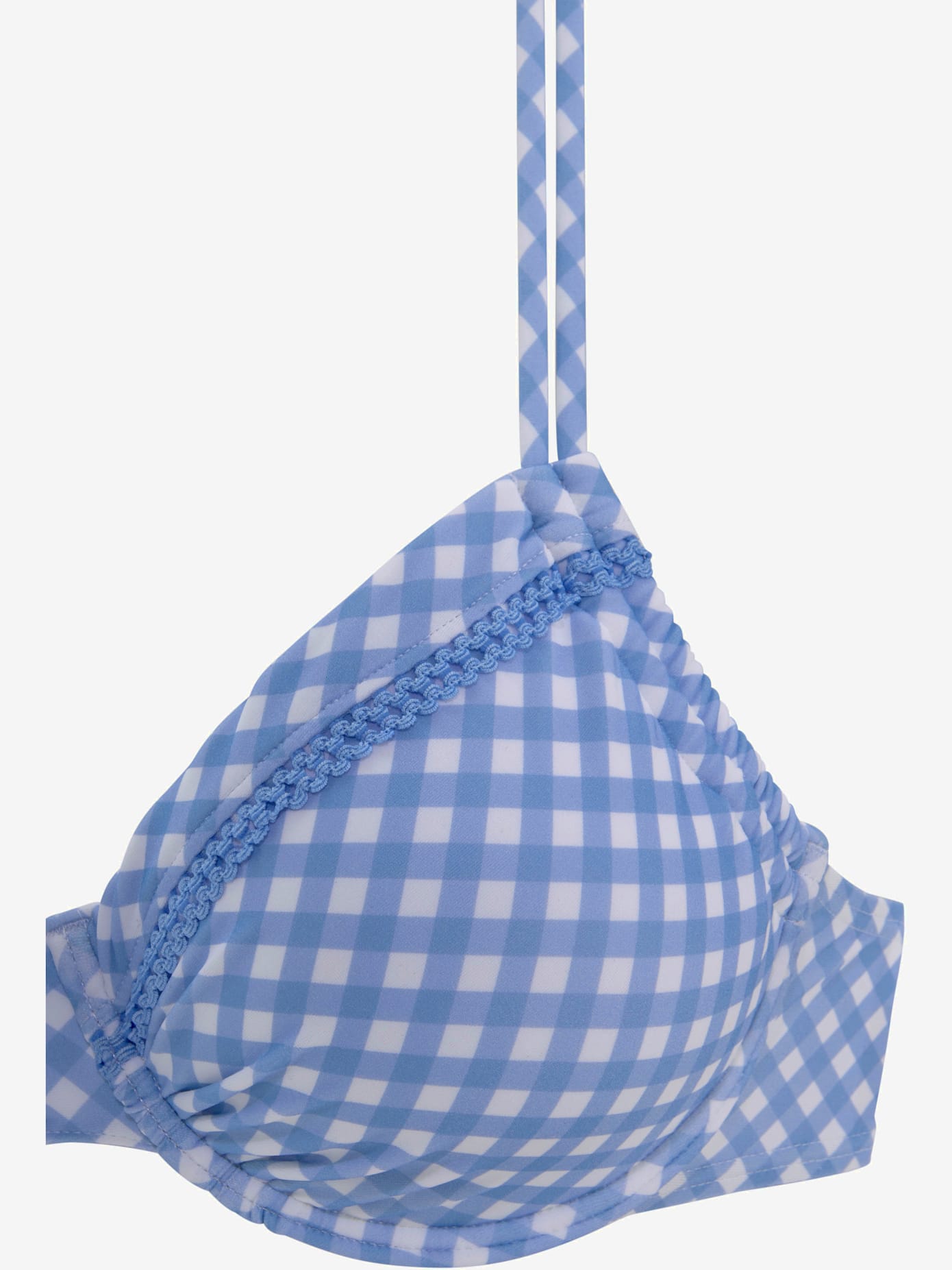 Haut de maillot de bain à armatures imprimé vichy moderne